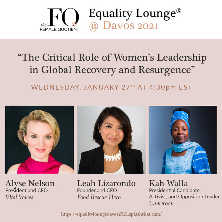 Hear “DoorDash for Good” Founder Speak @ Davos 2021 event at The Female Quotient’s Equality Lounge